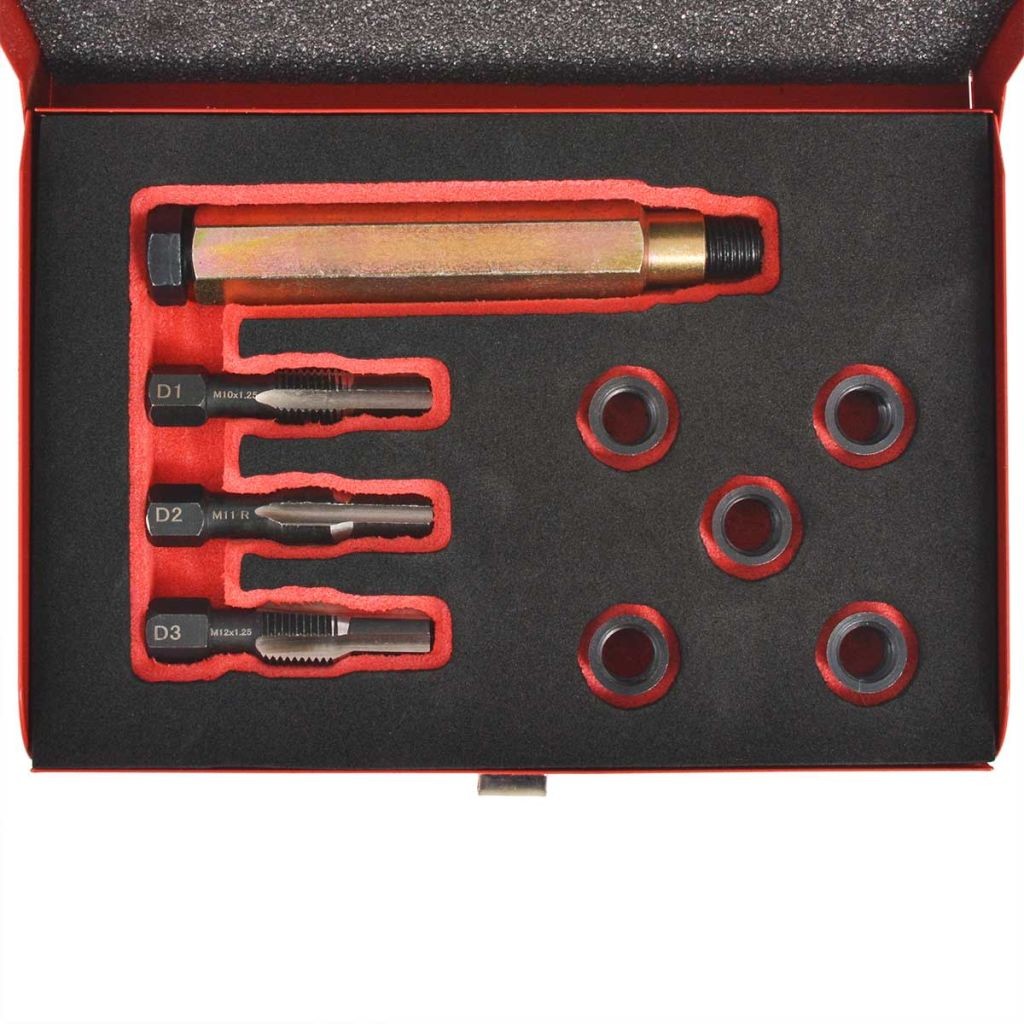 Nine Piece Glow Plug Thread Repair Kit M10 x 1.25 mm